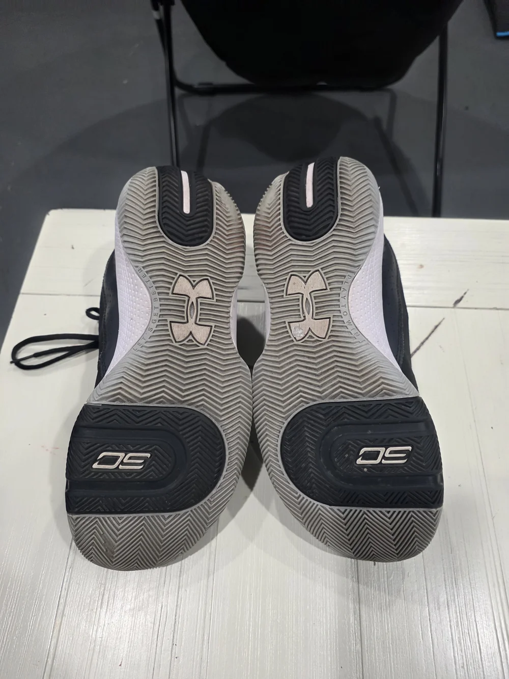 Under Armour Black and White Men's Athletic Shoes